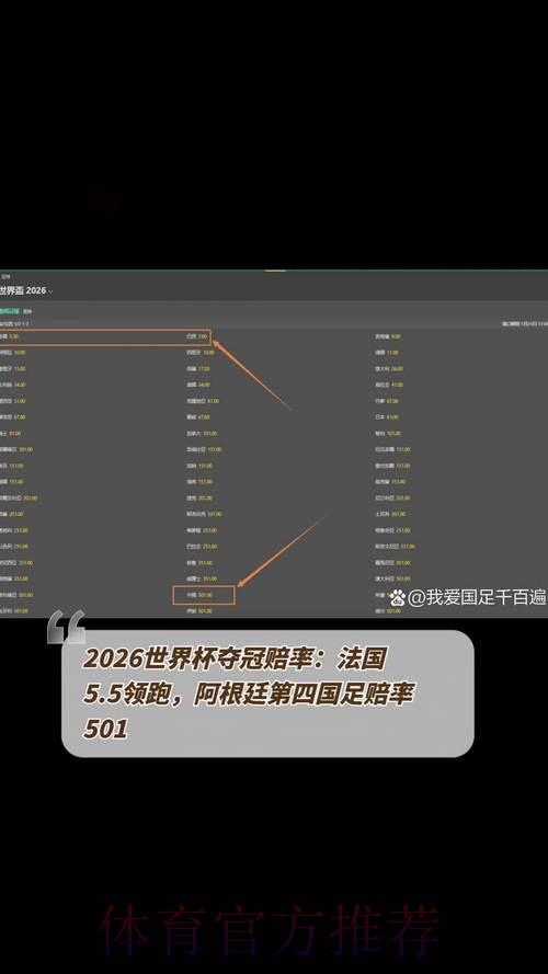 2026世界杯热门夺冠赔率深度解析与赛事前瞻