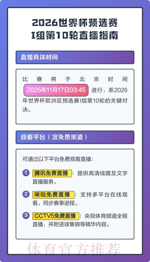 2026世界杯全程直播平台精选及收看攻略